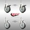 Service Caster 5 Inch 316SS Thermoplastic Rubber 3/8 Inch Threaded Stem Caster Lock Brake, 2PK SS316TSTTL20S514-TPRB-381615-2-S2 - alternate 4